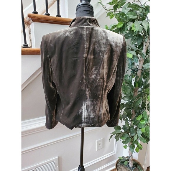 Kasper Petite Women's Green Rayon Long Sleeve Three Buttons Fitted Blazer - Picture 5 of 10